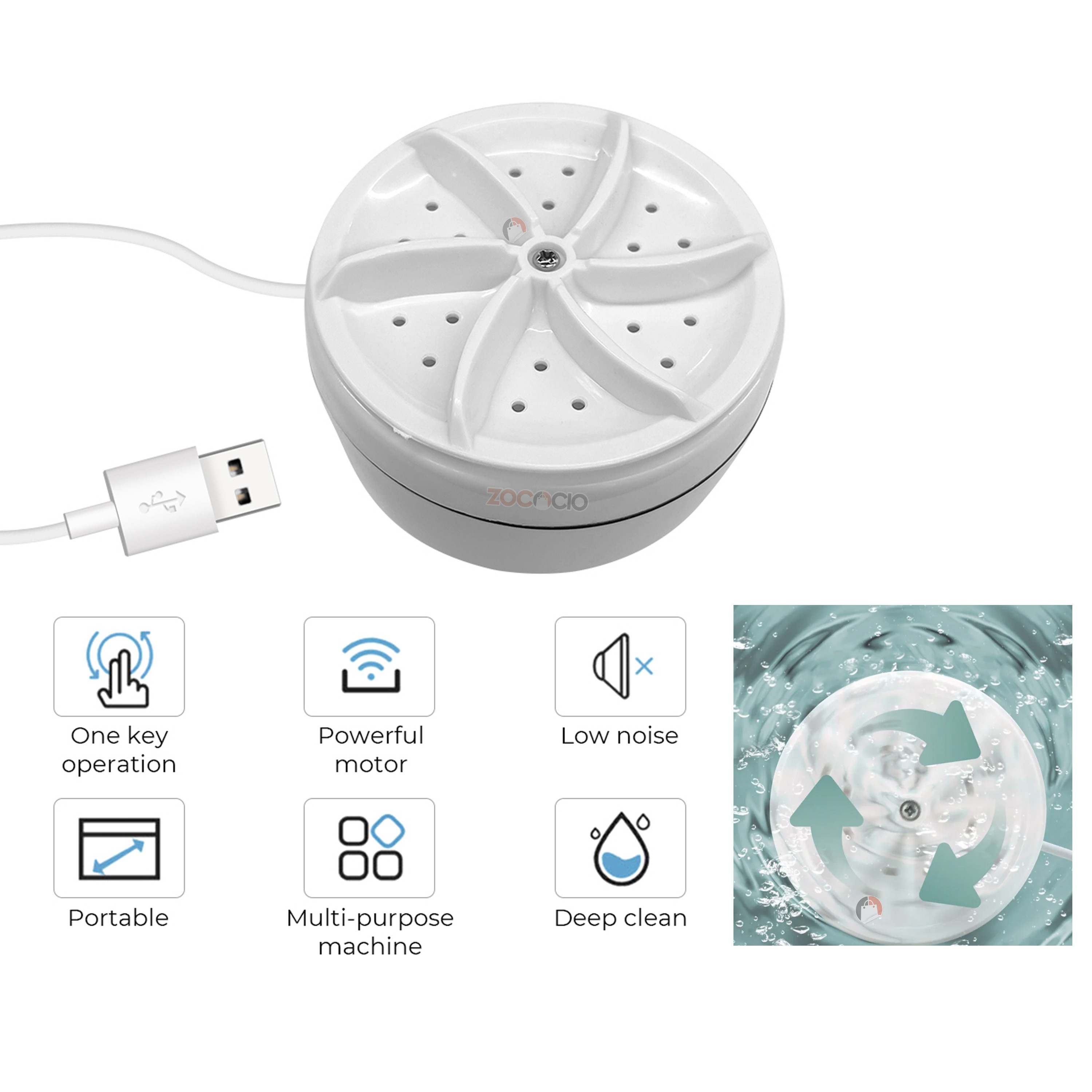 Miniatura 2 de Mini Turbina Lavadora Portable